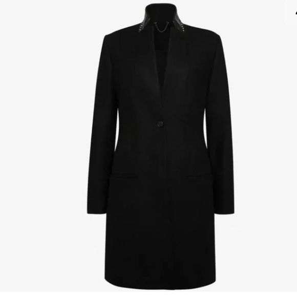 allsaints leni stud coat